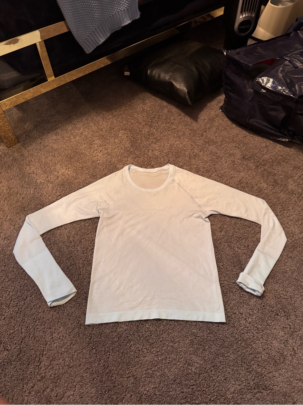 lululemon athletica Light Blue Long-Sleeve Crew Top